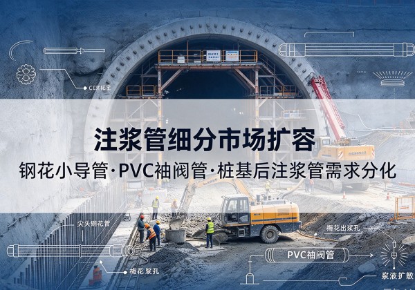 江苏注浆管细分市场扩容，隧道钢花小导管、PVC 袖阀管、桩基后注浆管需求分化